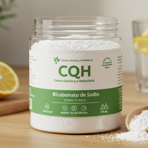 Bicarbonato de sodio mayoreo en polvo fino utilizado en limpieza doméstica y formulaciones de uso general.